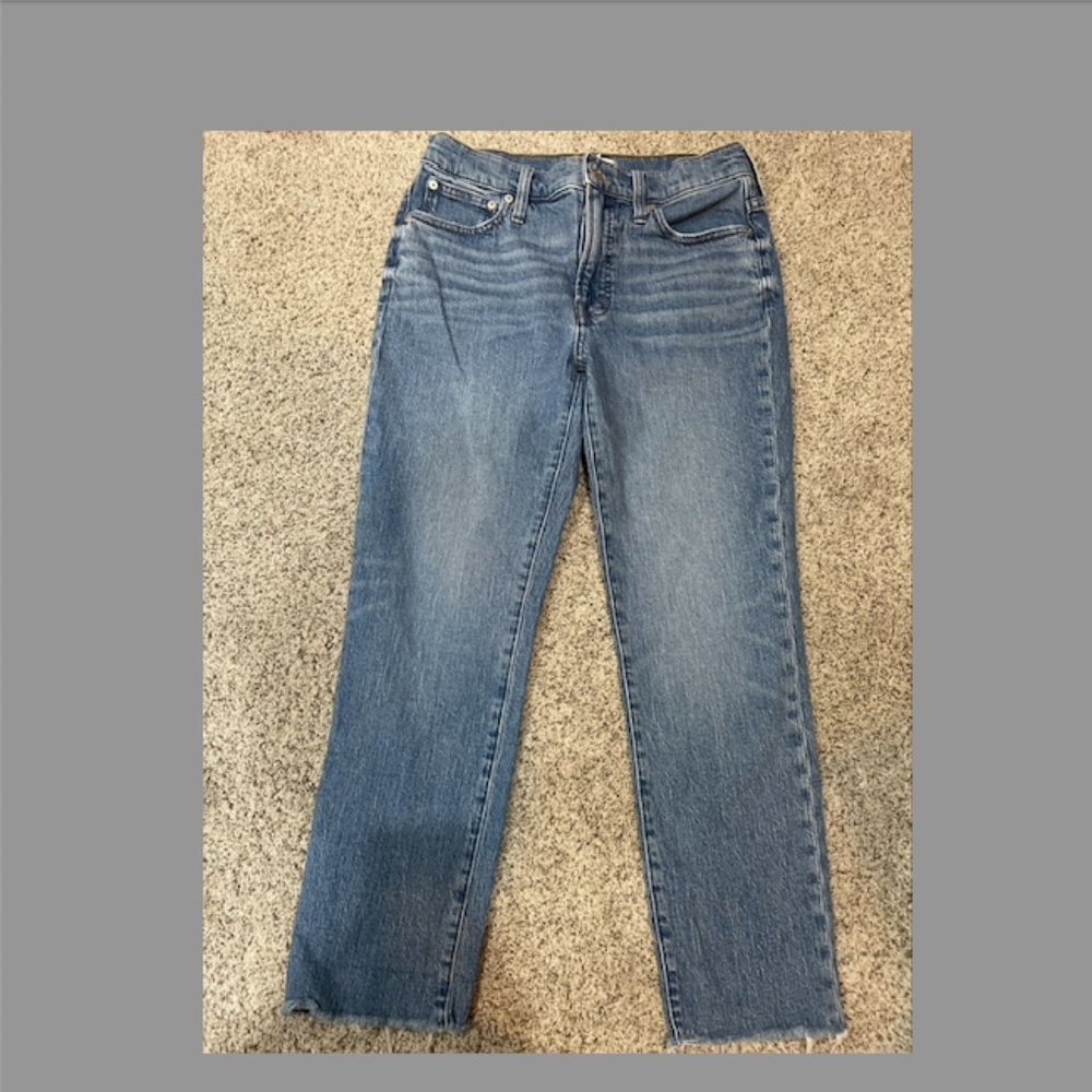 Madewell The Perfect Vintage Crop Raw Hem Mid Rise sz 27 jeans